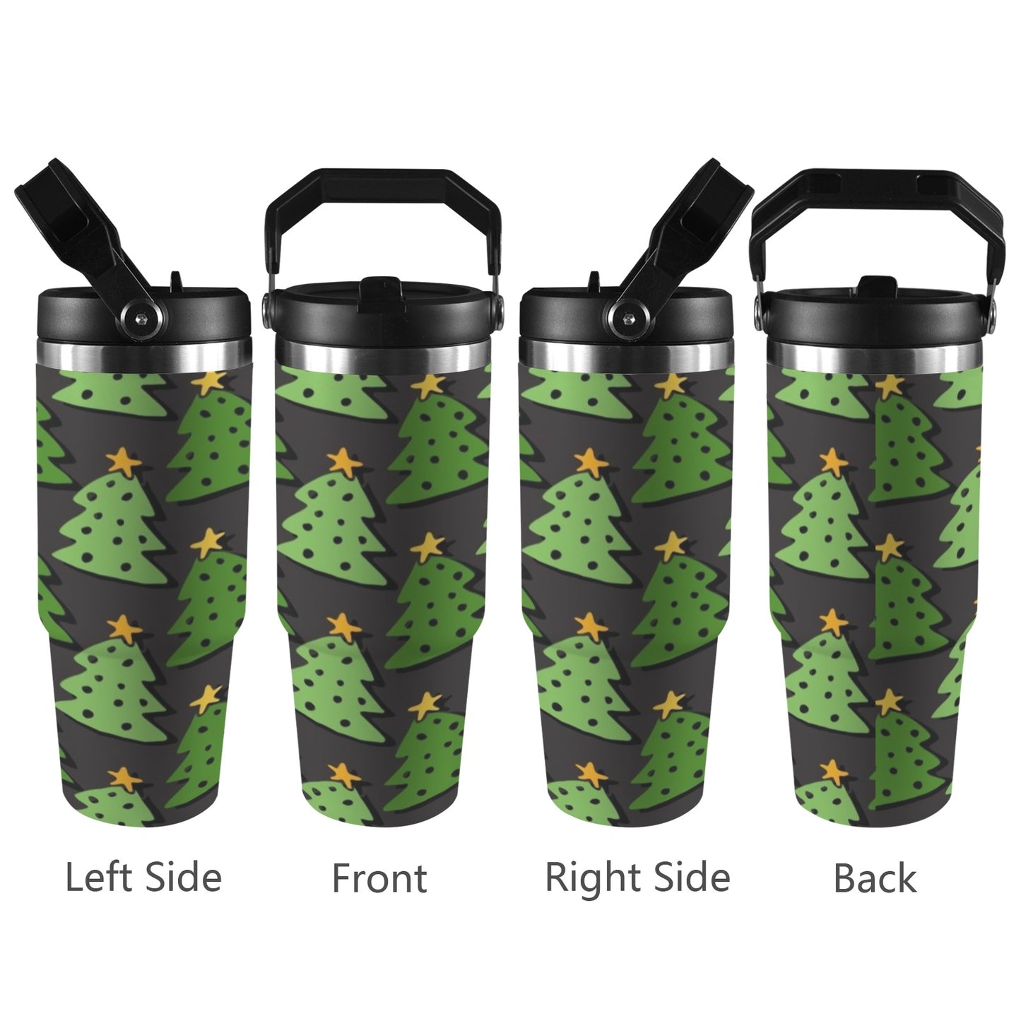 Christmas Trees - 30oz Tumbler with Top Handle