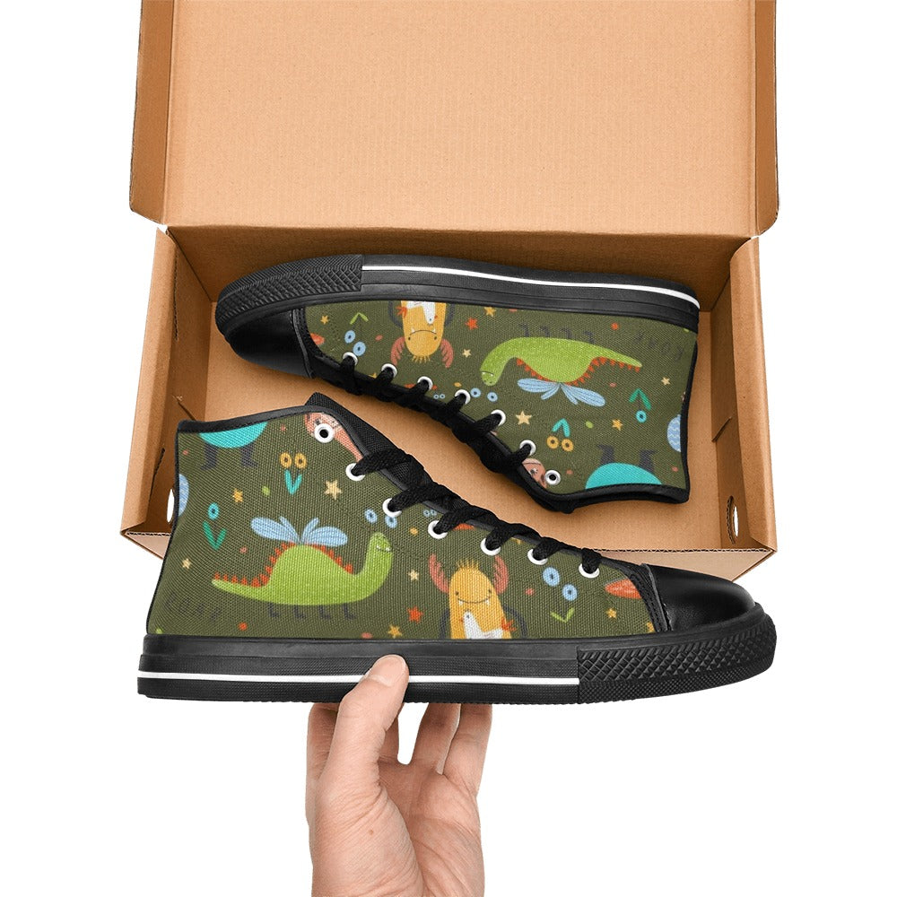 Monsters - Women's High Top Canvas Shoes