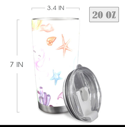 Under The Sea - 20oz Travel Mug with Clear Lid