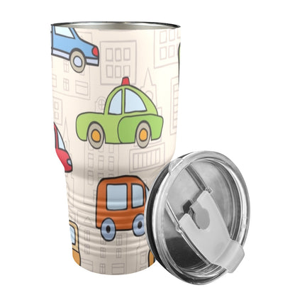 Kids Cars - 30oz Insulated Stainless Steel Mobile Tumbler