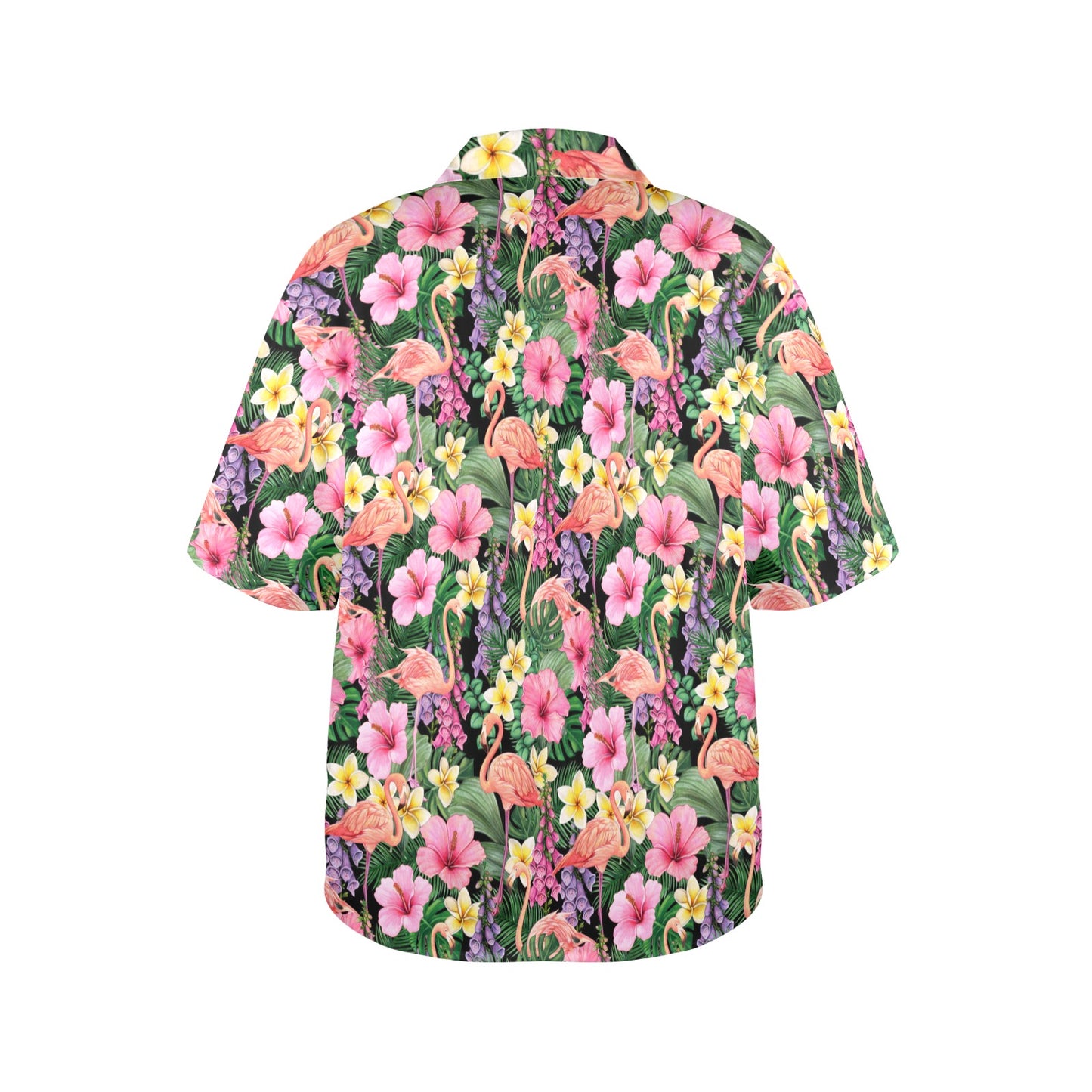 Flamingo Jungle - Womens Hawaiian Shirt