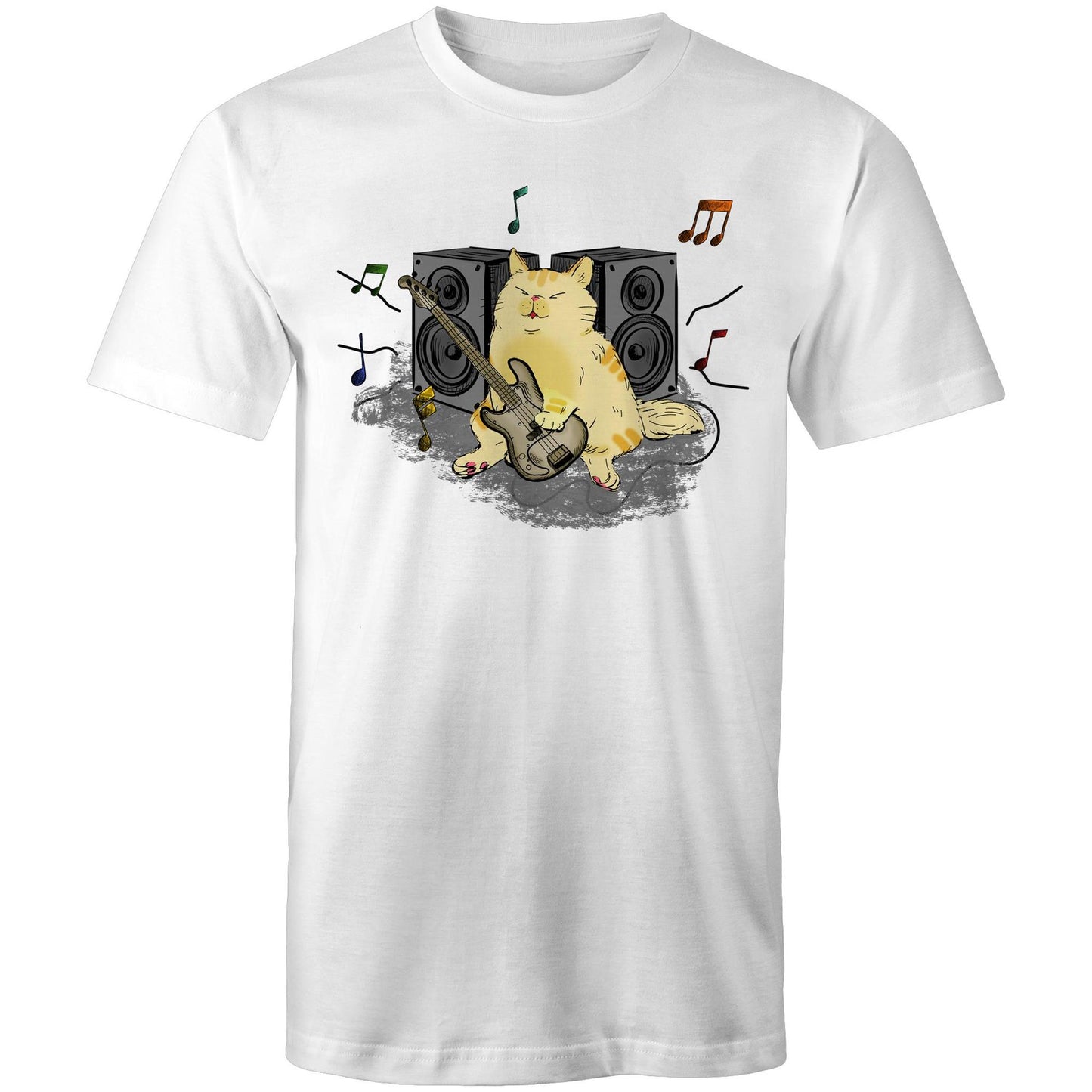 Cat Bass Player - Mens T-Shirt