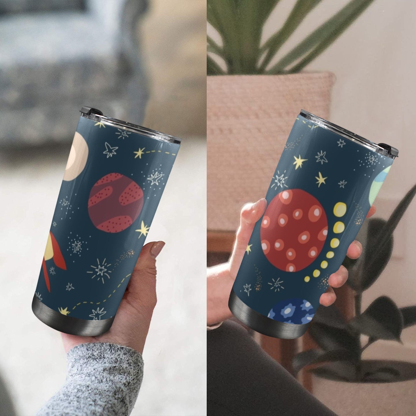 Rocket and Planets In Space - 20oz Travel Mug / Tumbler