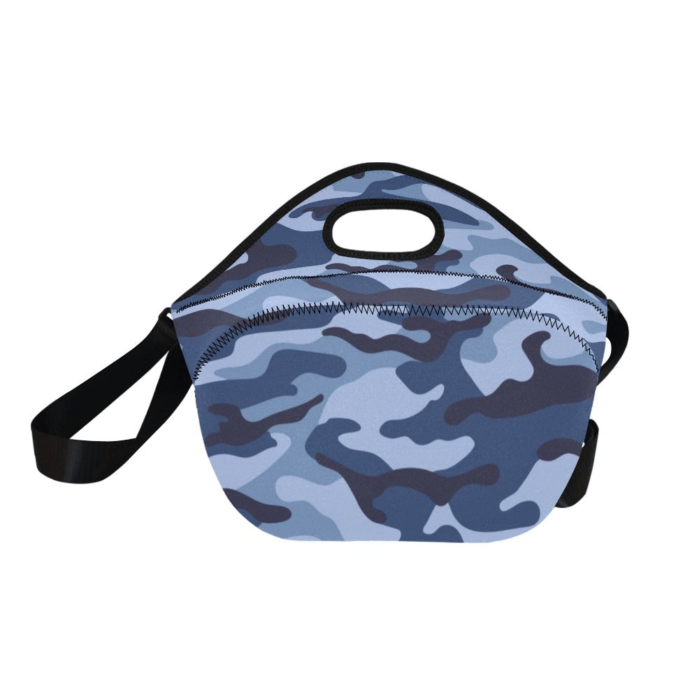 Blue Camouflage - Neoprene Lunch Bag/Large Neoprene Lunch Bag/Large Printed Offshore