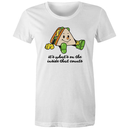 Sandwich, It's What's On The Inside That Counts - Womens T-shirt