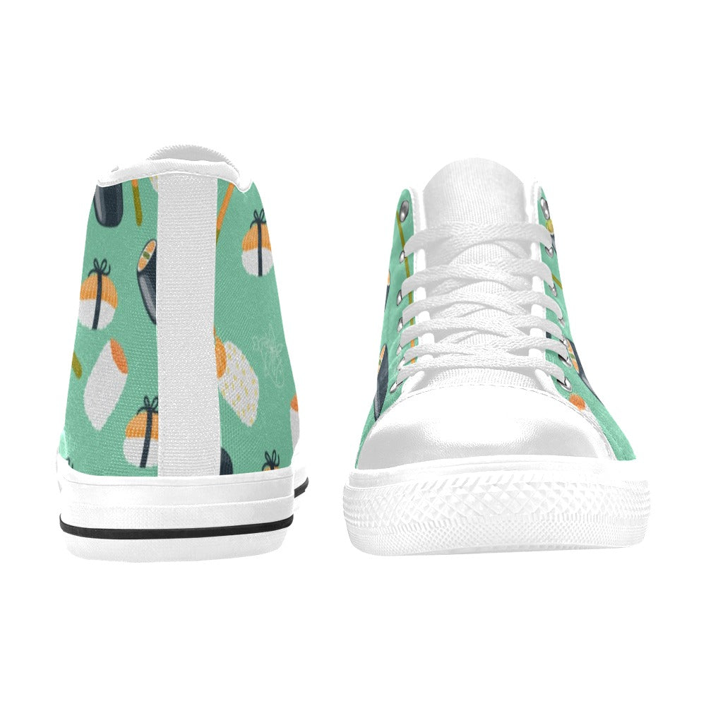 Cute Sushi - Women's High Top Canvas Shoes