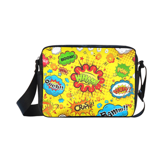 Comic Book Yellow - Classic Cross-body Nylon Bag