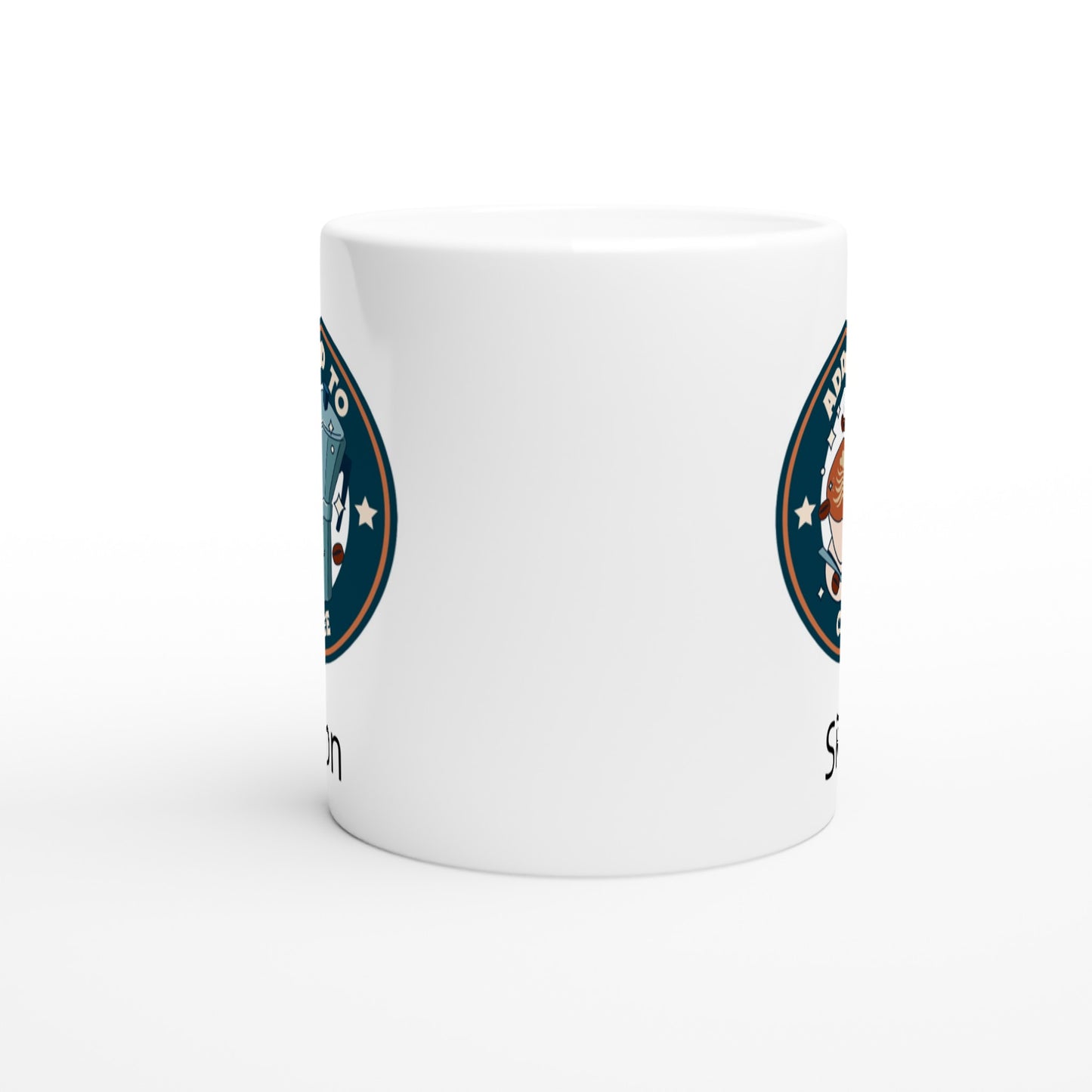 Personalise - Addicted To Coffee - White 11oz Ceramic Mug Personalised Mug Coffee customise Globally Fulfilled personalise