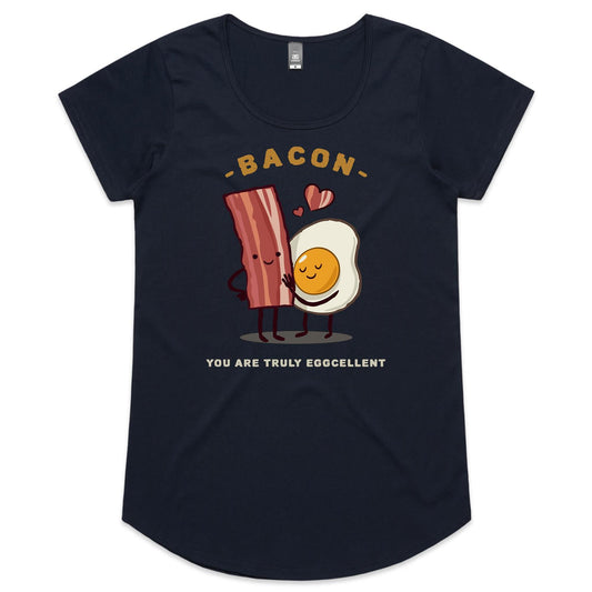 Bacon, You Are Truly Eggcellent - Womens Scoop Neck T-Shirt