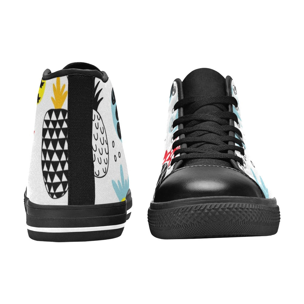 Crazy Pineapples - Men's High Top Canvas Shoes