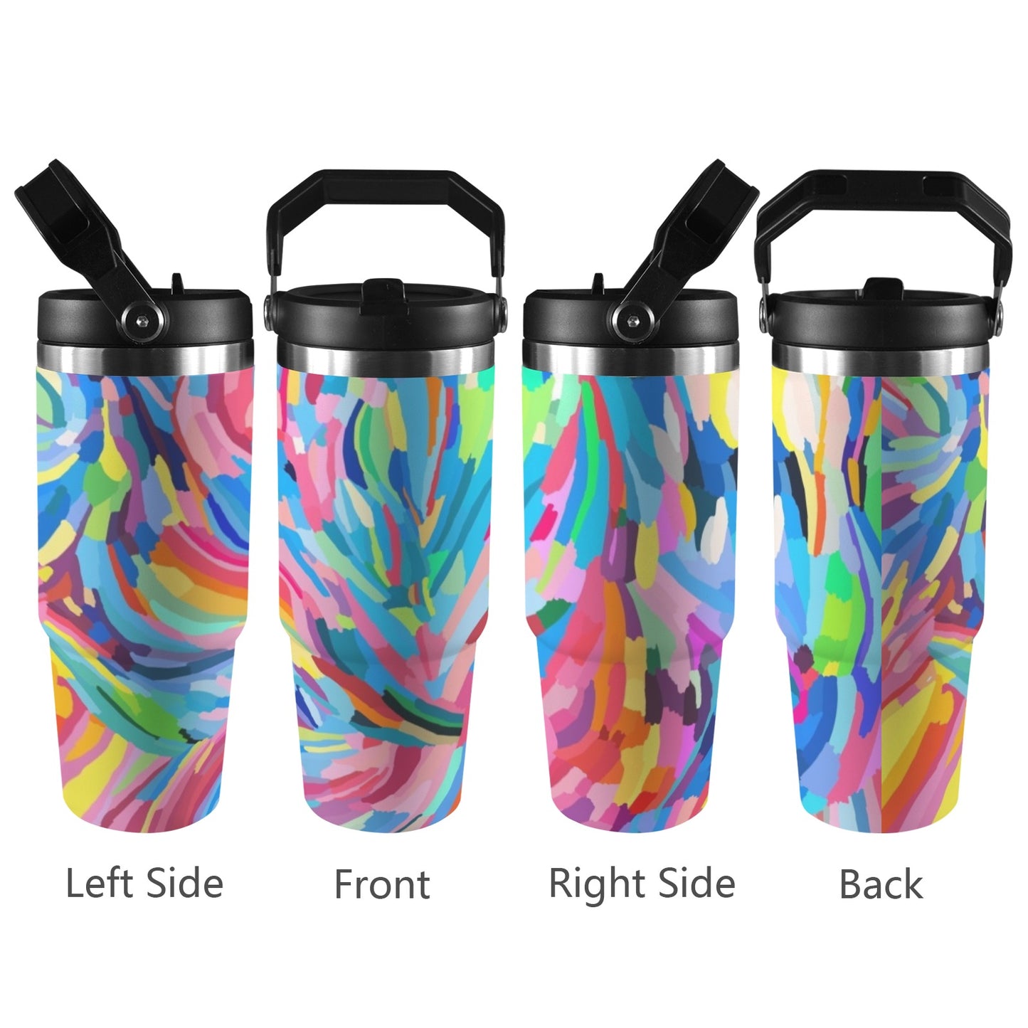 Brushstrokes - 30oz Tumbler with Top Handle 30oz Tumbler with Top Handle Printed Offshore