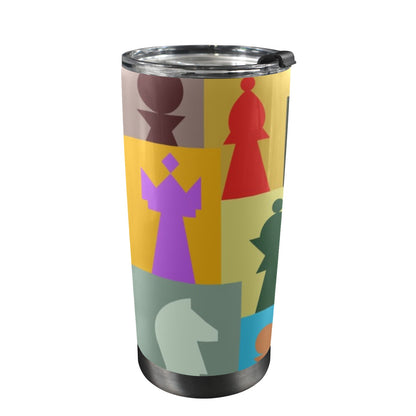 Colourful Chess - 20oz Travel Mug / Tumbler