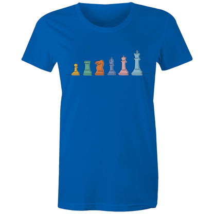Chess - Womens T-shirt Bright Royal Womens T-shirt Chess Games