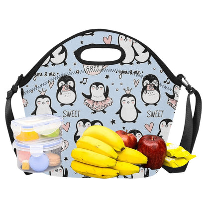 Penguin Love - Neoprene Lunch Bag/Large