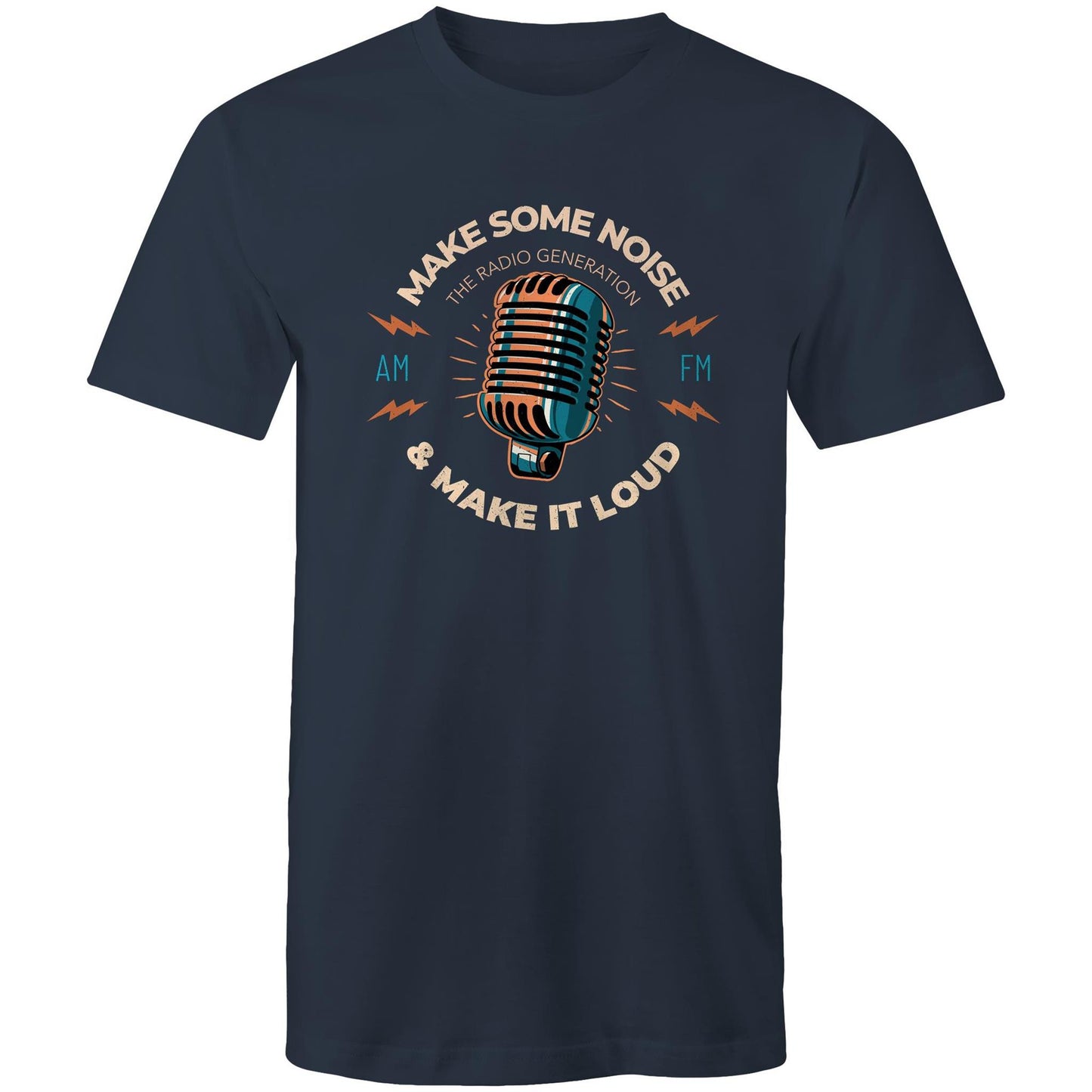 Make Some Noise And Make It Loud - Mens T-Shirt Navy Mens T-shirt Music