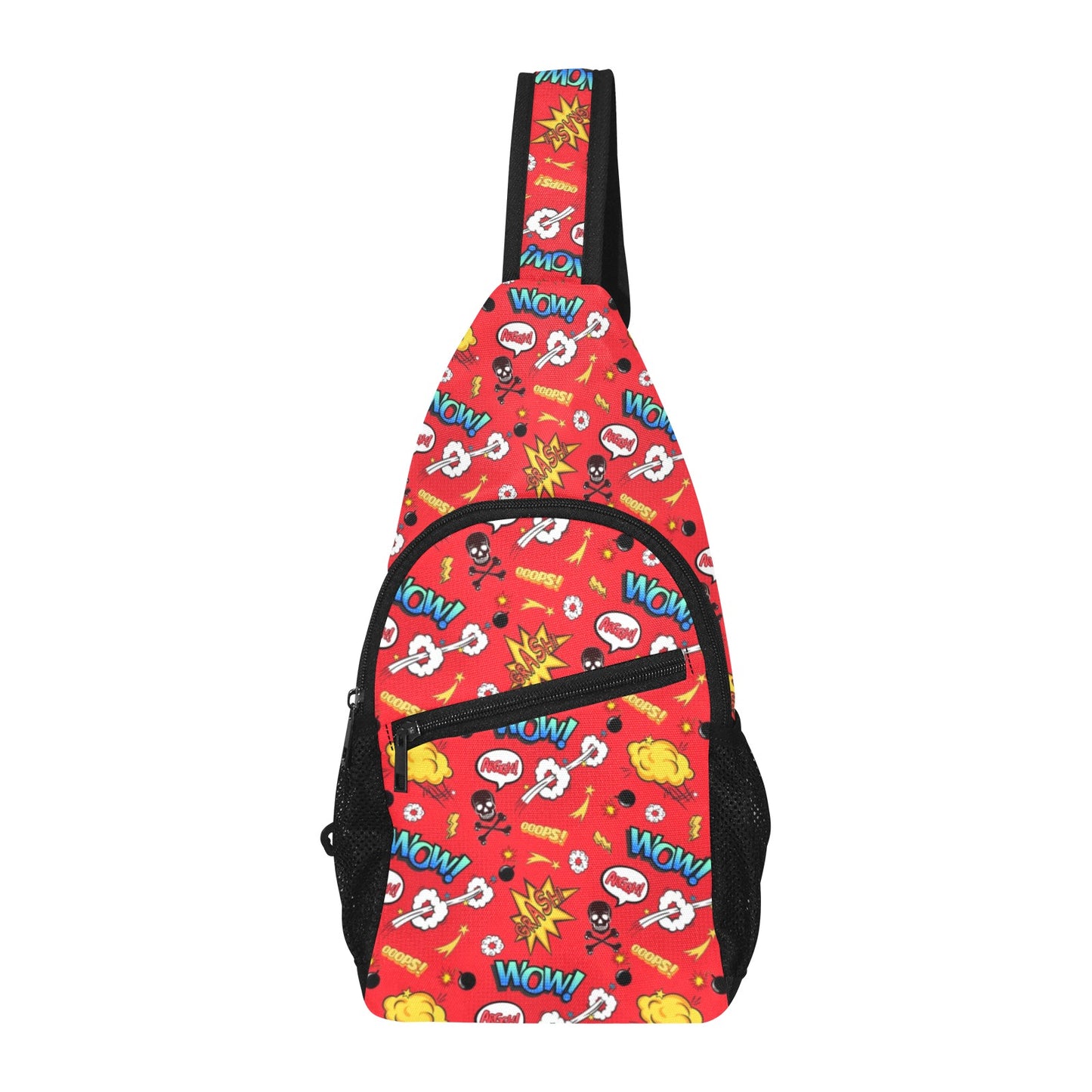 Comic Book Red - Chest Bag With Full Print