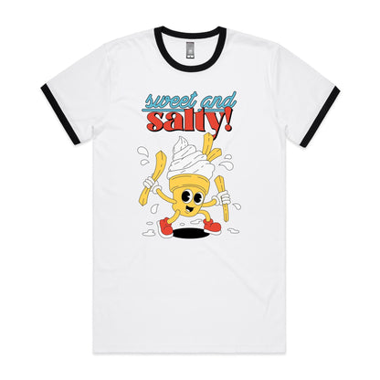 Sweet And Salty, Ice Cream And Fries - Staple Ringer Tee