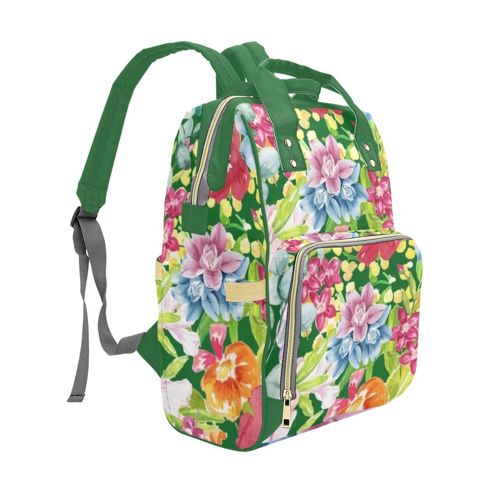 Bright Floral - Multifunction Backpack Multifunction Backpack Plants Printed Offshore