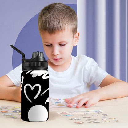 Bold Graffiti - Kids Water Bottle with Chug Lid (12 oz)