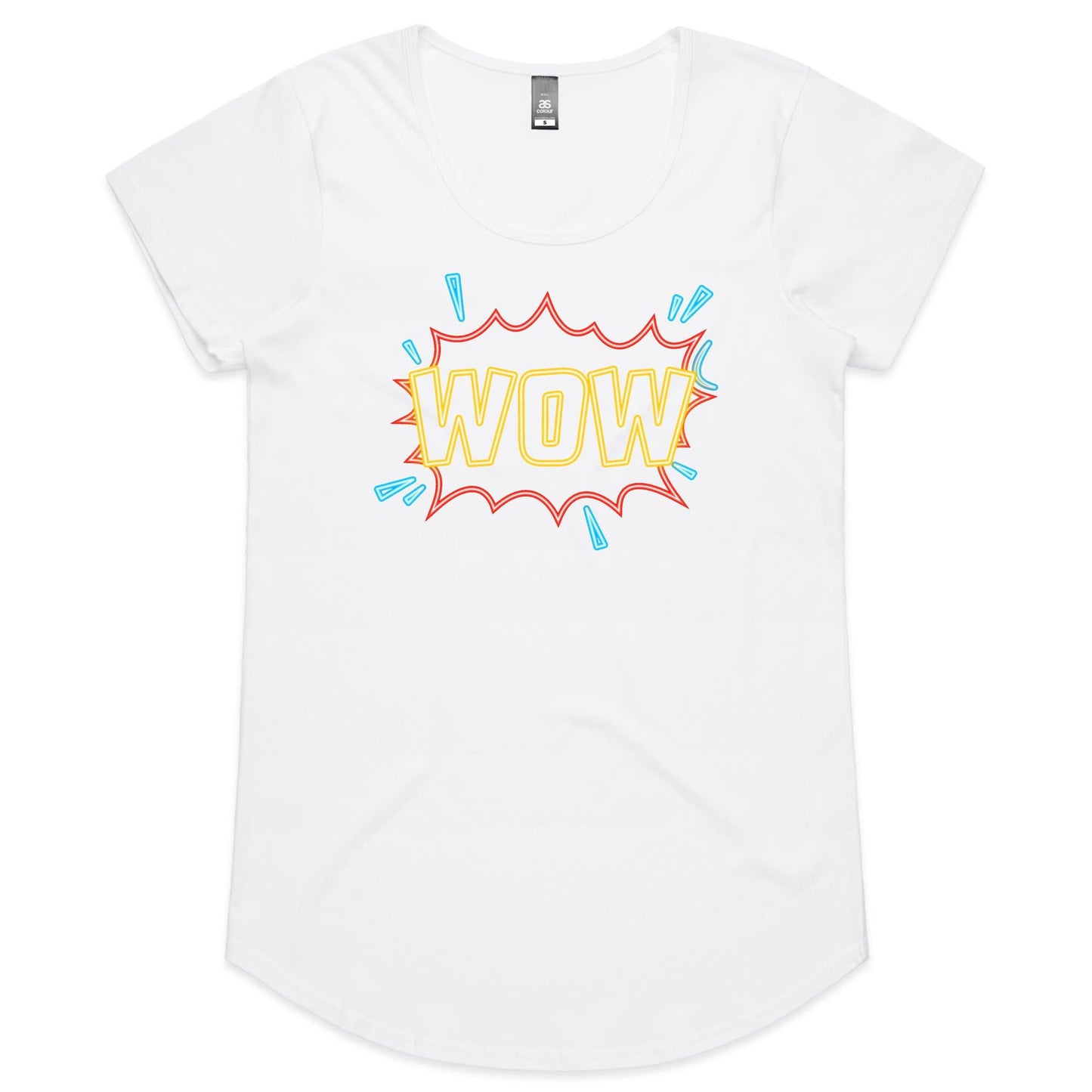 Wow, Comic Book - Womens Scoop Neck T-Shirt