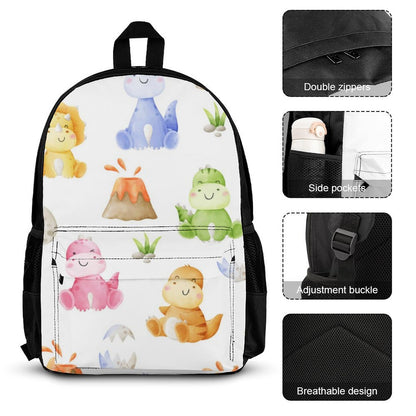 Hatching Dinosaurs - School Backpack Three Piece Set