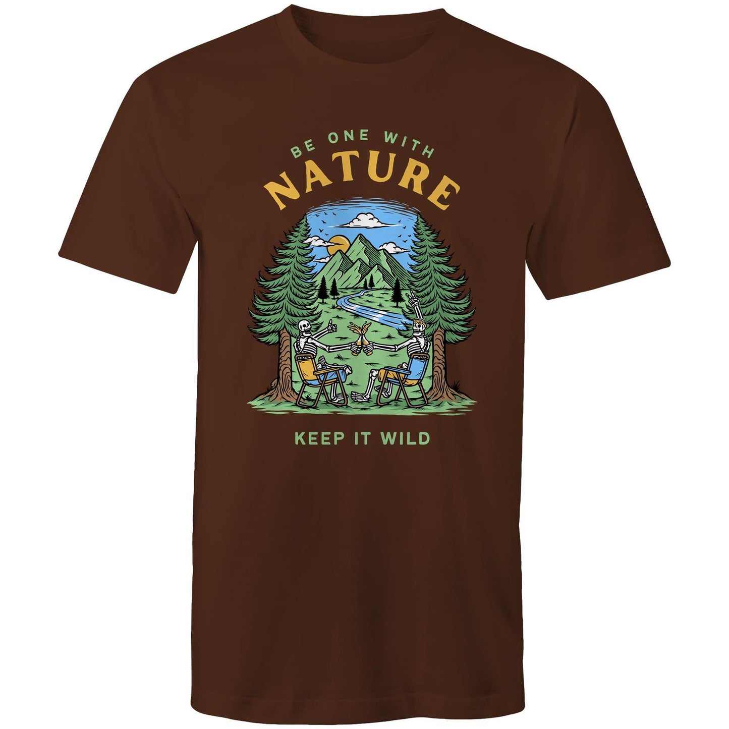 Be One With Nature, Skeletons - Mens T-Shirt