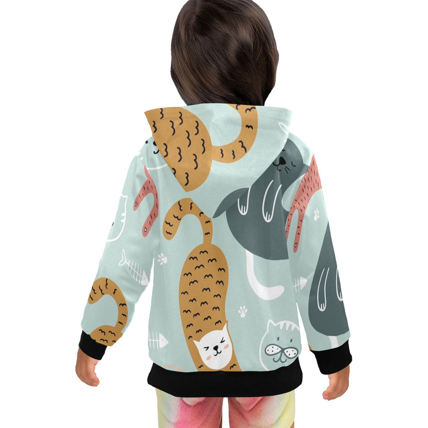 Cat Stretch - Junior Girls Zip Up Hoodie