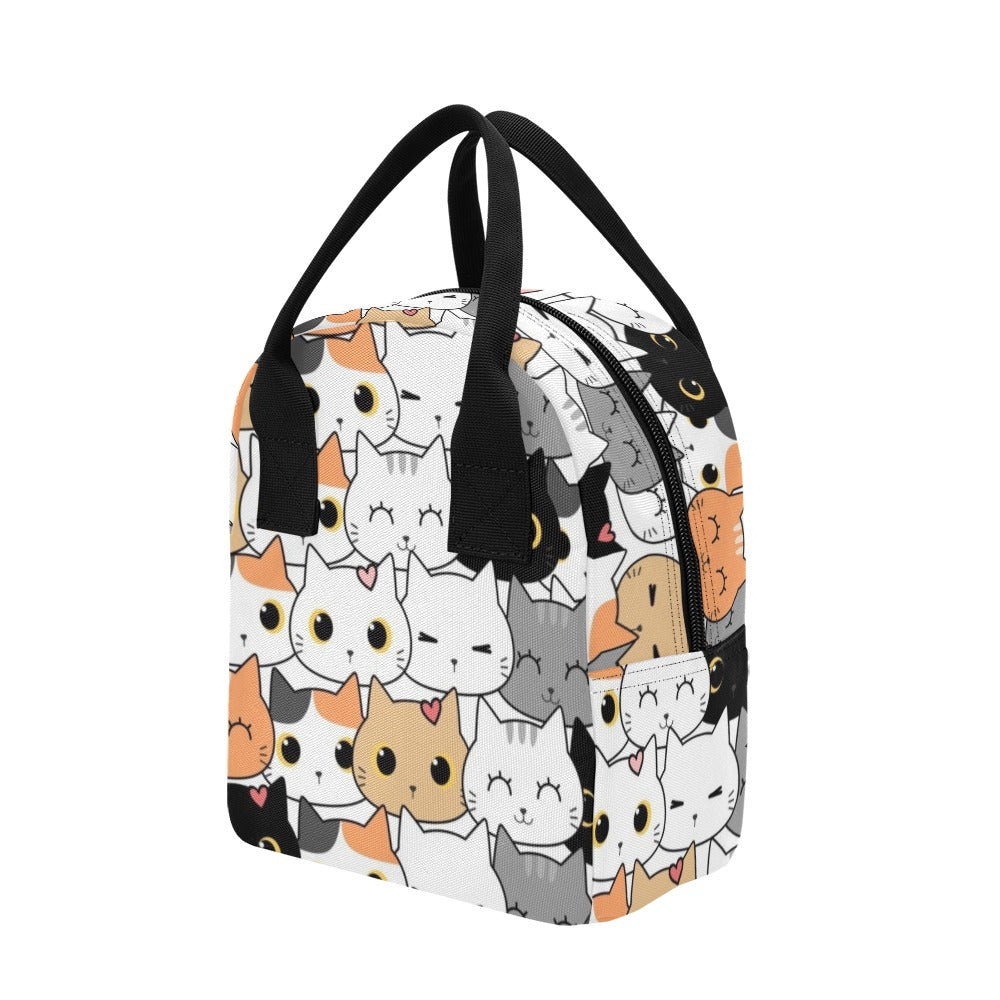 Cute Cartoon Cats - Zipper Lunch Bag