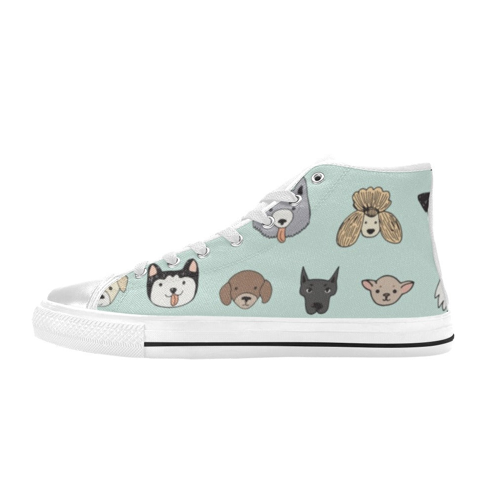 Dogs - Women's High Top Canvas Shoes