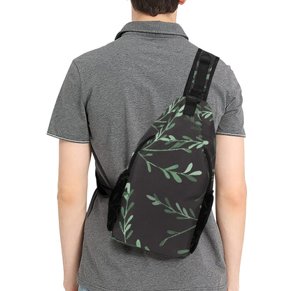 Delicate Leaves - Cross-Body Chest Bag Cross-Body Chest Bag