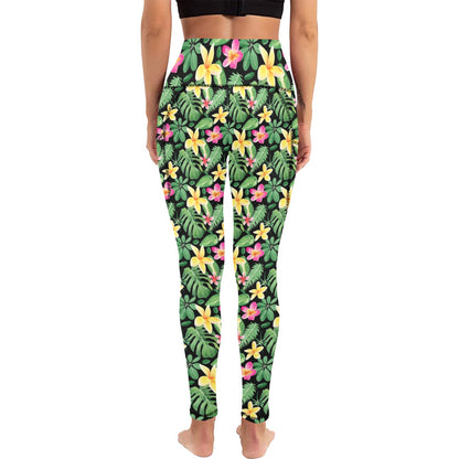 Frangipani - Women's Leggings with Pockets