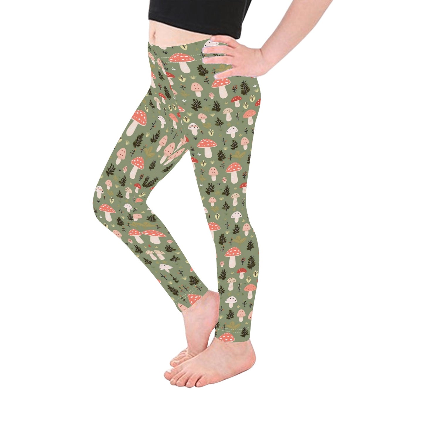 Mushroom Garden - Kid's Ankle Length Leggings