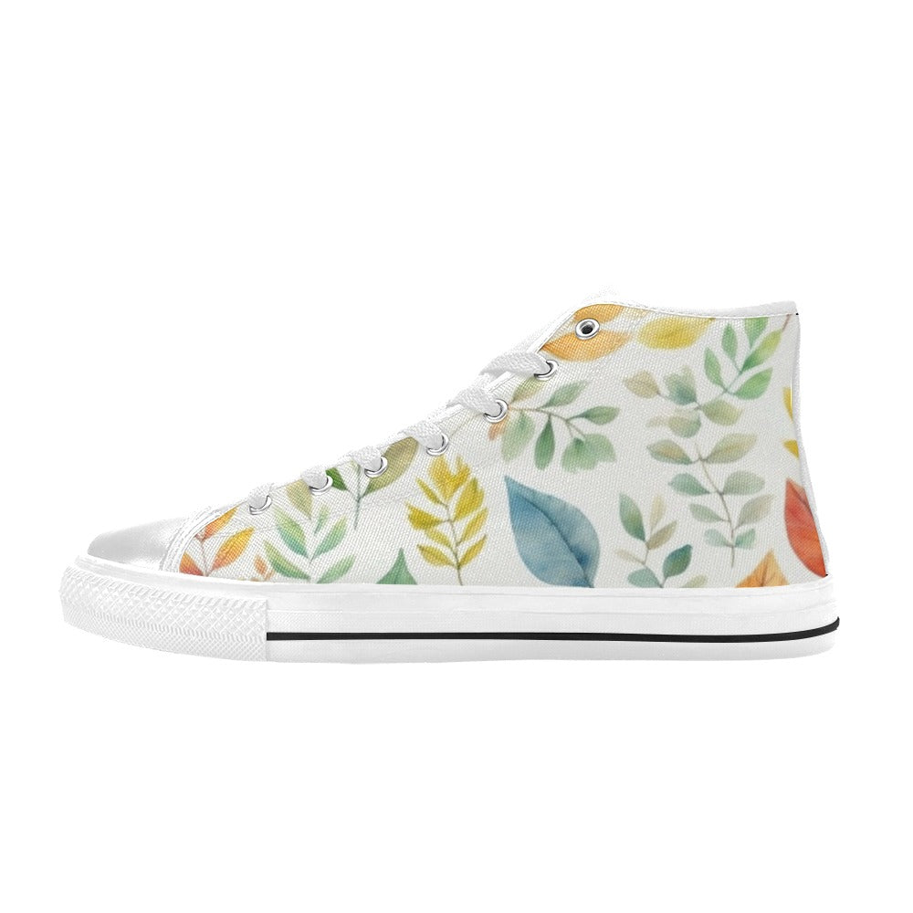 Autumn Leaves - Women's High Top Canvas Shoes