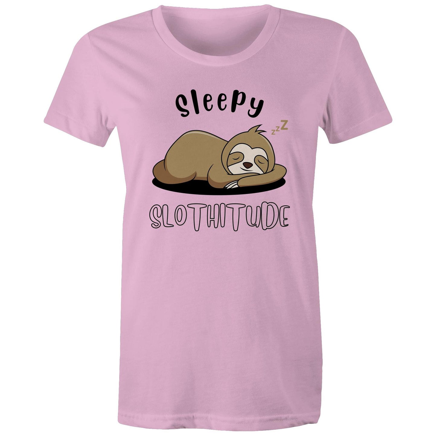 Sleepy Slothitude, Sloth - Womens T-shirt