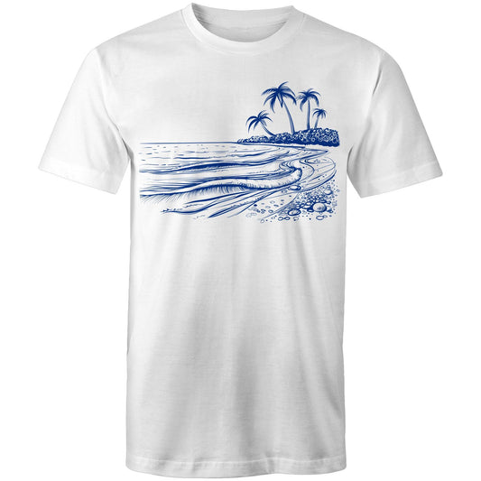 Surf Beach - Mens T-Shirt White Mens T-shirt Summer