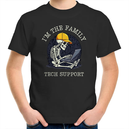 I'm The Family Tech Support - Kids Youth T-Shirt Black Kids Youth T-shirt Printed In Australia Tech