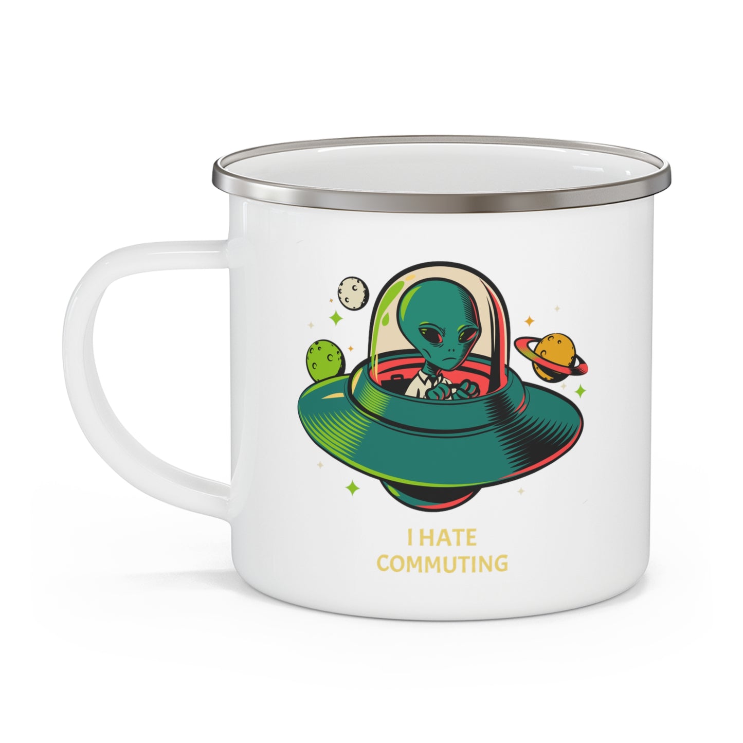 Alien Commute - Enamel Mug Enamel Mug
