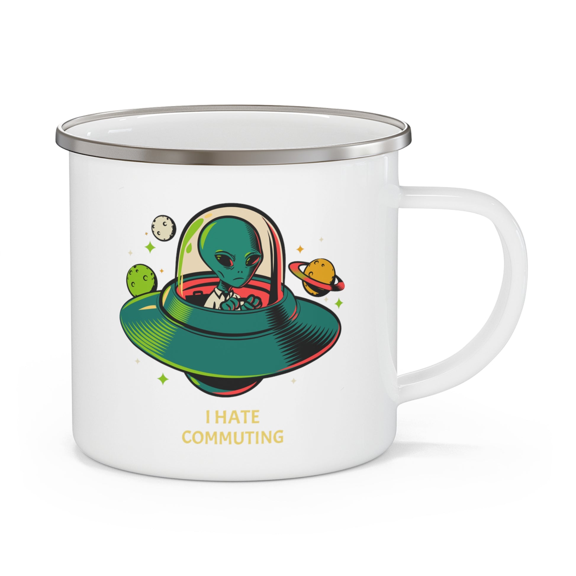 Alien Commute - Enamel Mug Enamel Mug