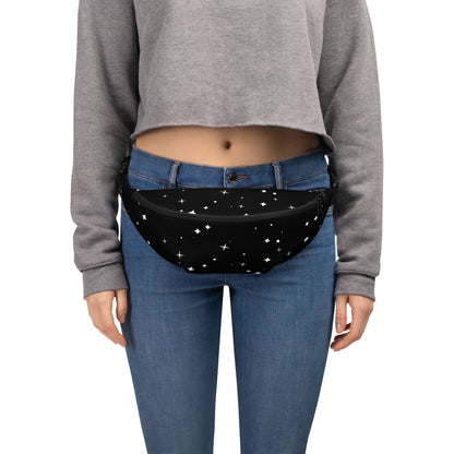 Black And White Star Flicker - Bum Bag / Fanny Pack Bum Bag / Fanny Pack Space