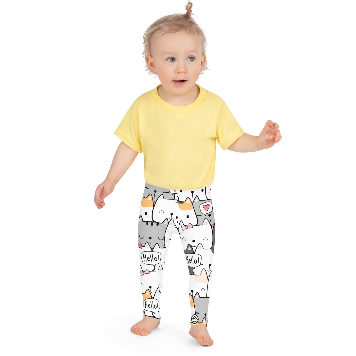 Cat Hello - Kid's Leggings Kids Leggings (US) Printed Offshore