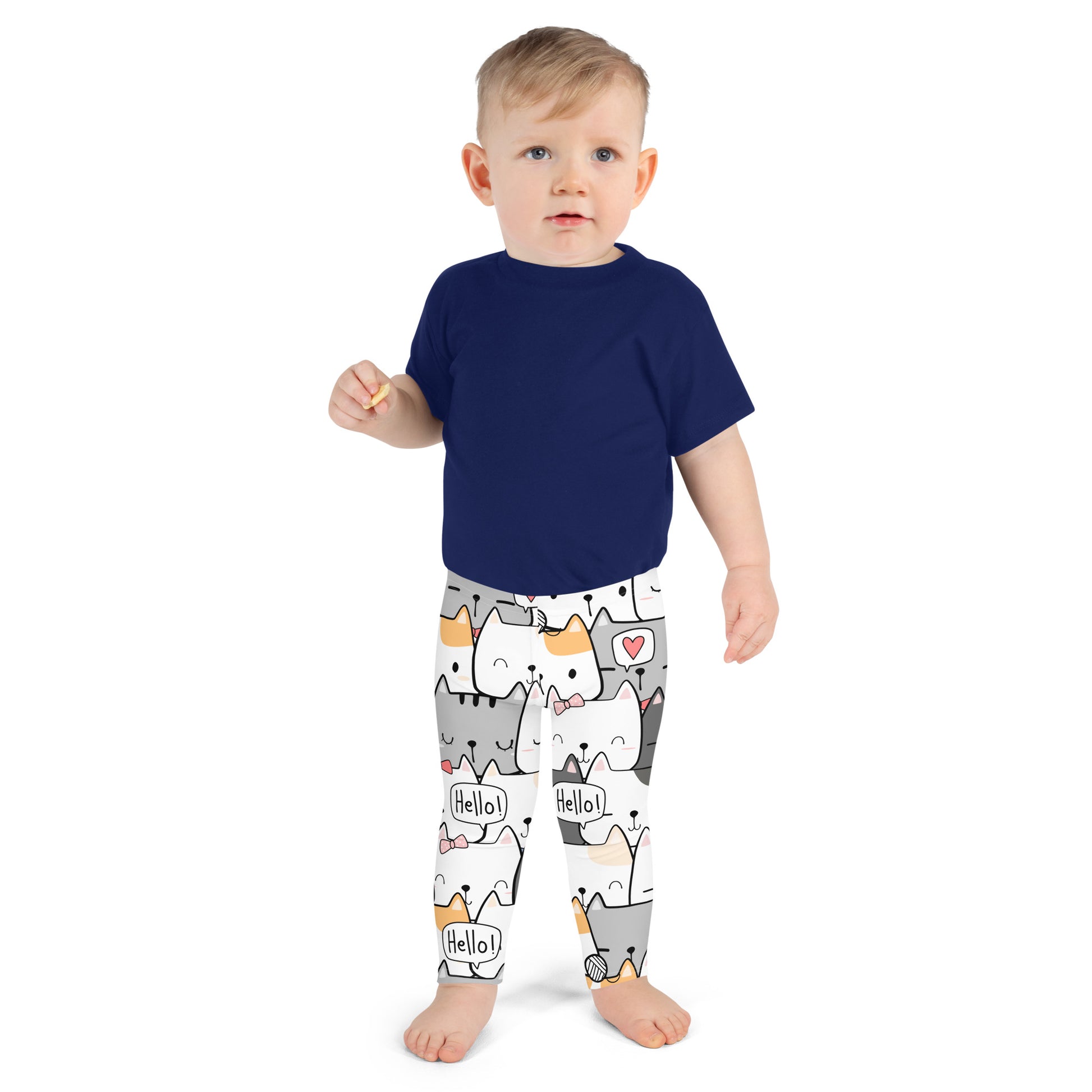 Cat Hello - Kid's Leggings Kids Leggings (US) Printed Offshore