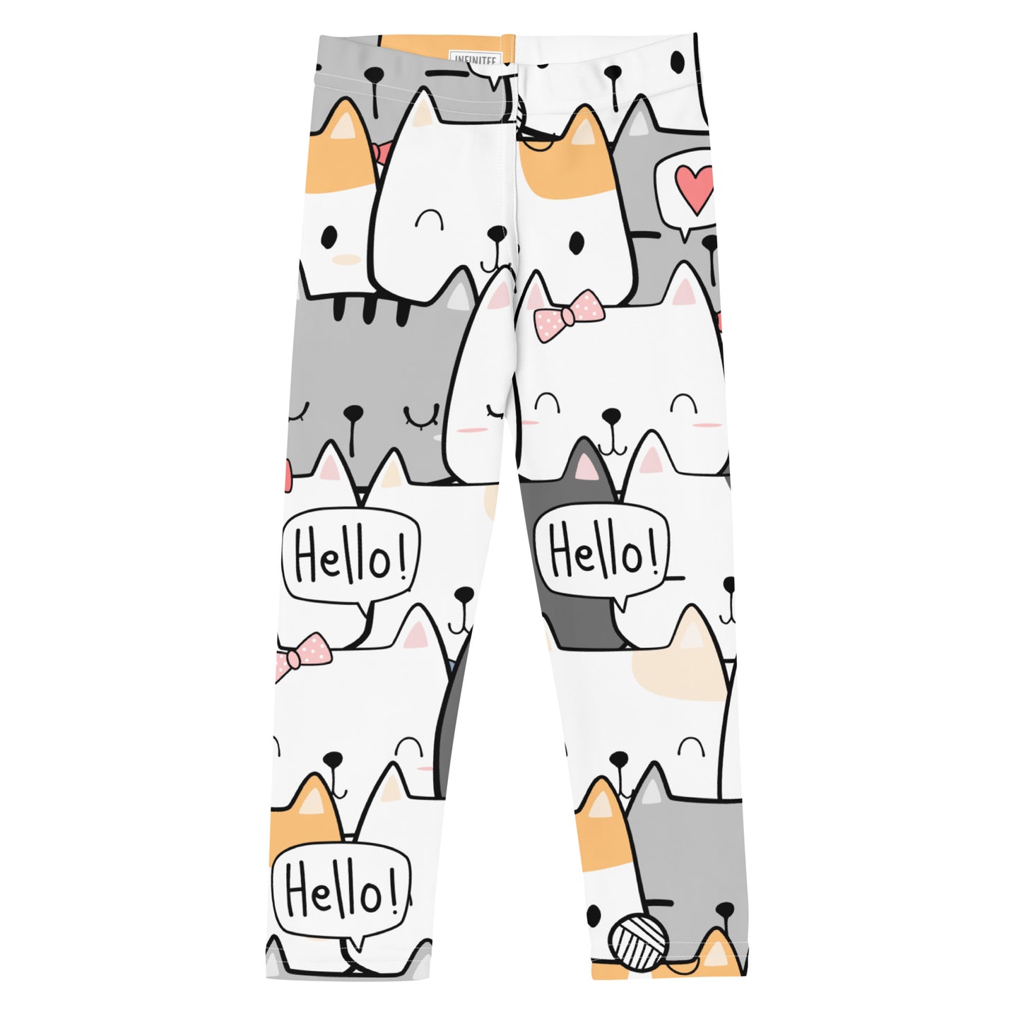 Cat Hello - Kid's Leggings Kids Leggings (US) Printed Offshore