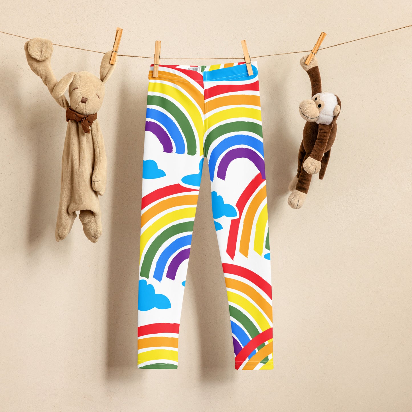 Rainbows And Clouds - Kid's Leggings 7 Kids Leggings (US) Printed Offshore