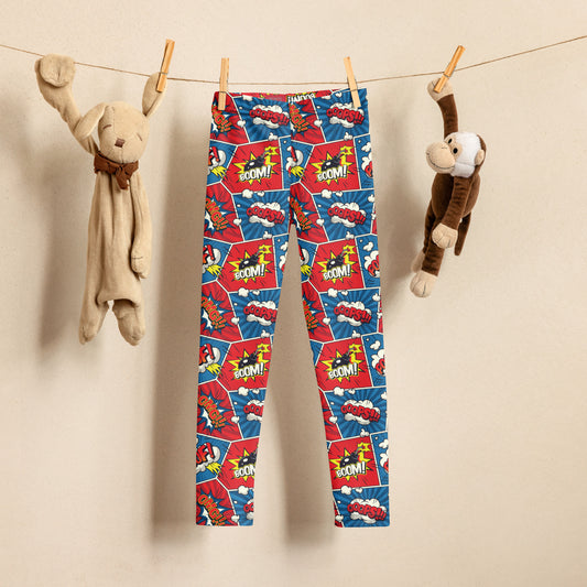 Comic Book - Kid's Leggings 7 Kids Leggings (US) Printed Offshore