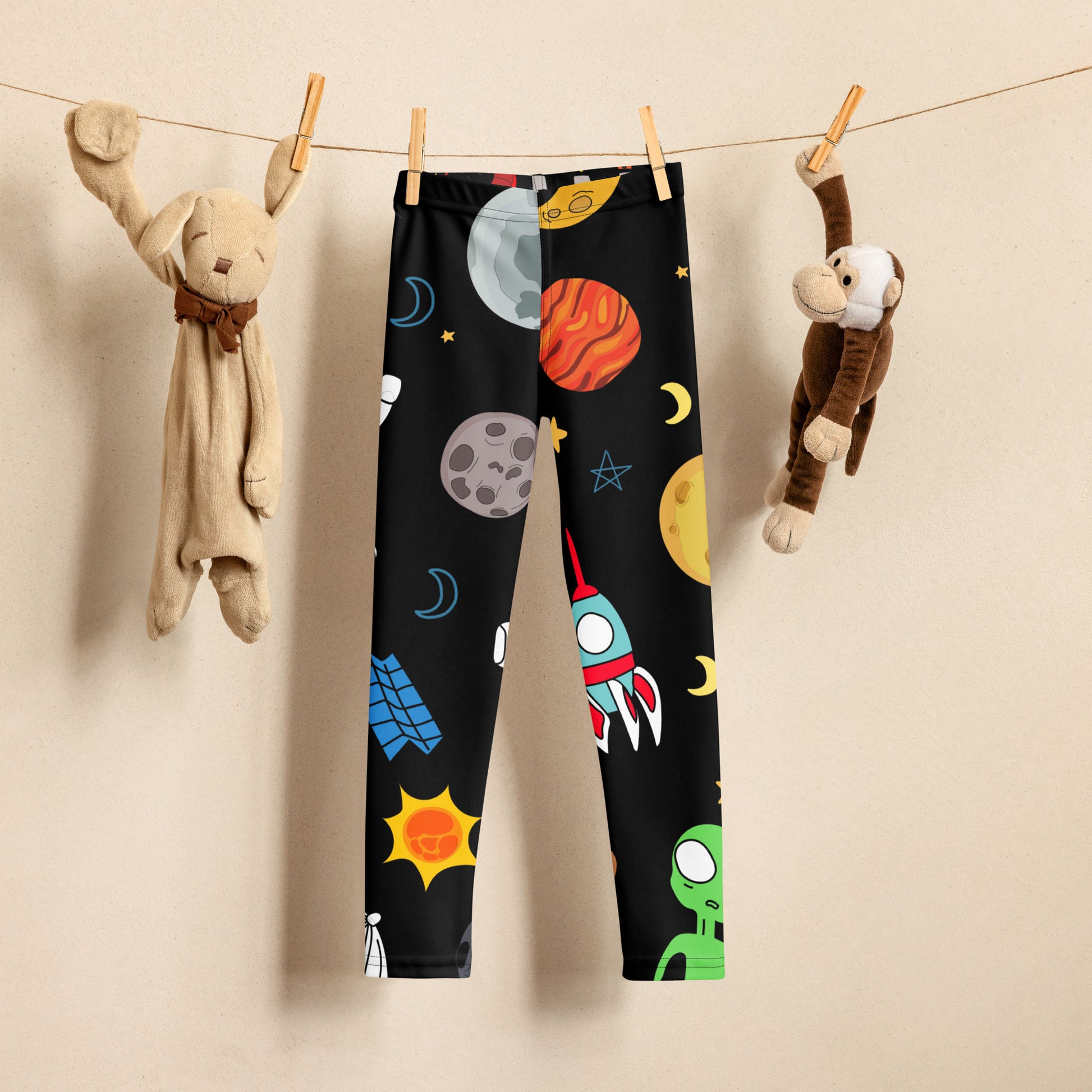 Kids Space - Kid's Leggings 7 Kids Leggings (US) Printed Offshore Space