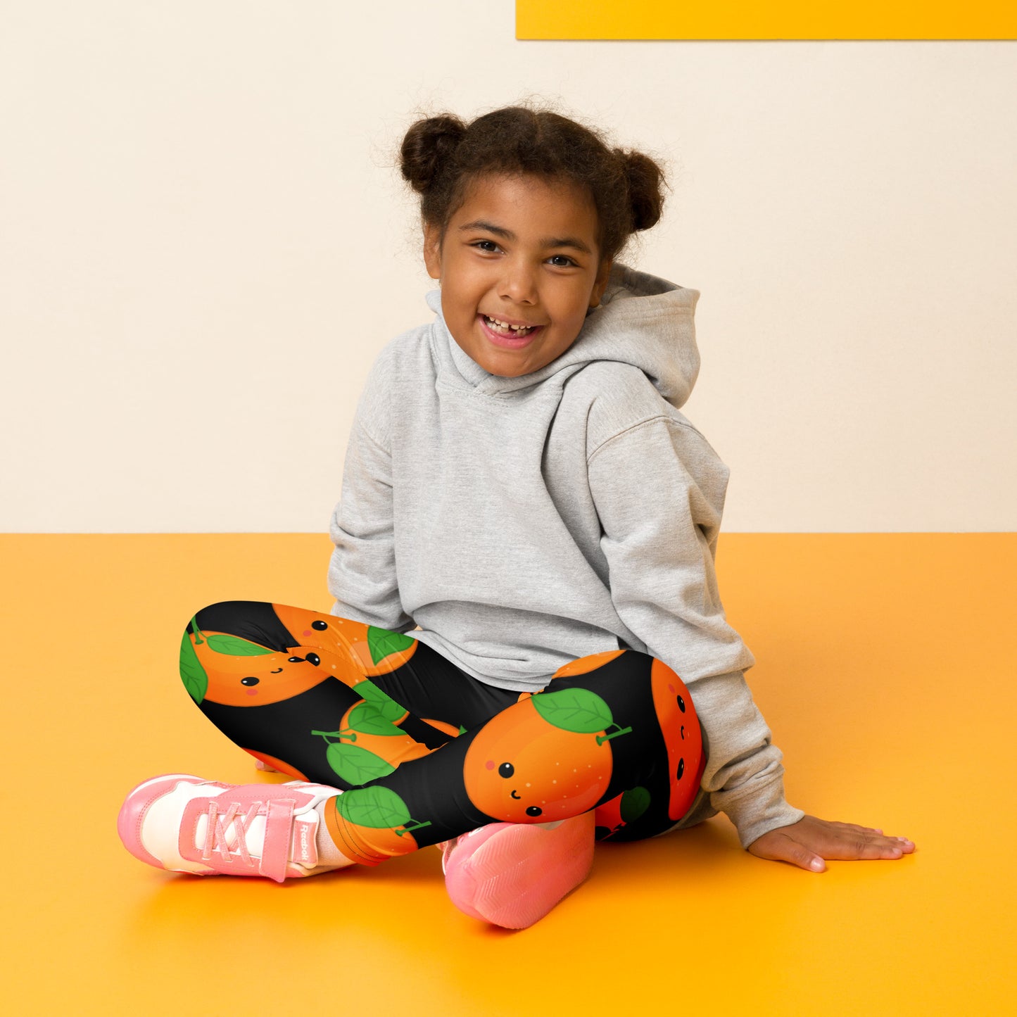 Orange Characters - Kid's Leggings Kids Leggings (US) Food Printed Offshore