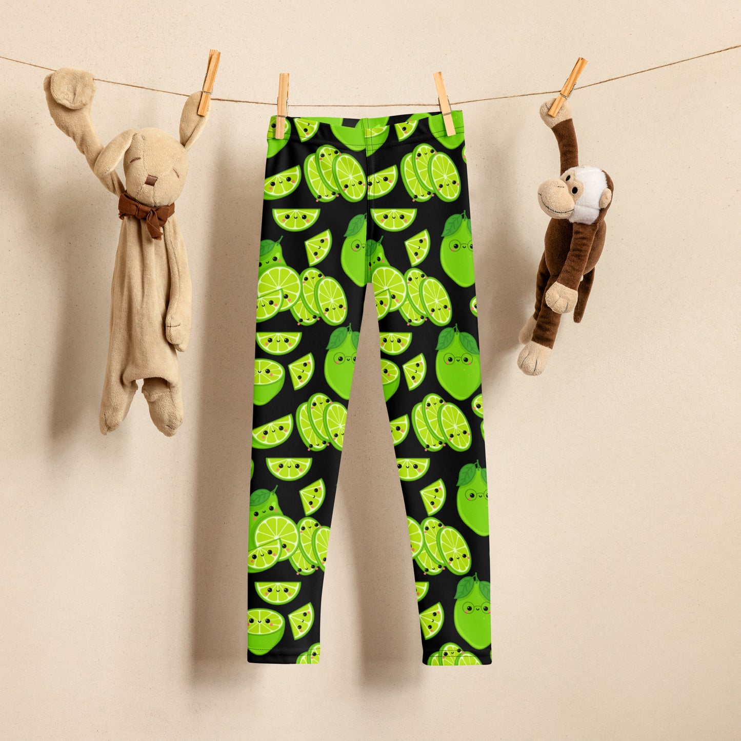 Cute Limes - Kid's Leggings 7 Kids Leggings (US) Food Printed Offshore