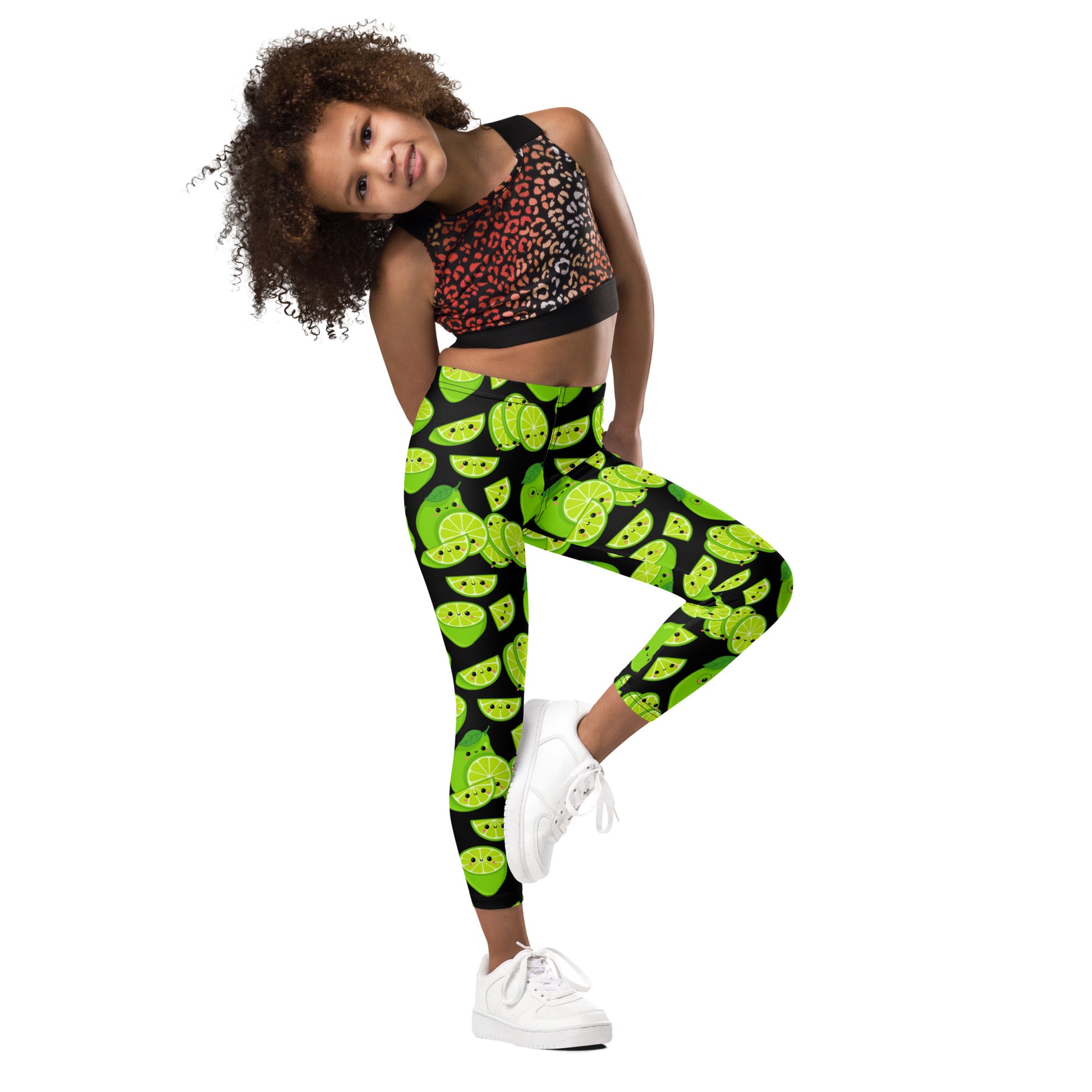 Cute Limes - Kid's Leggings Kids Leggings (US) Food Printed Offshore