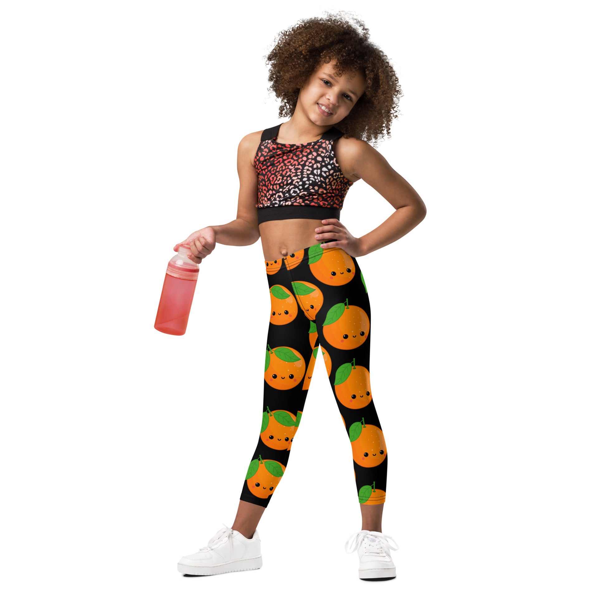 Orange Characters - Kid's Leggings Kids Leggings (US) Food Printed Offshore