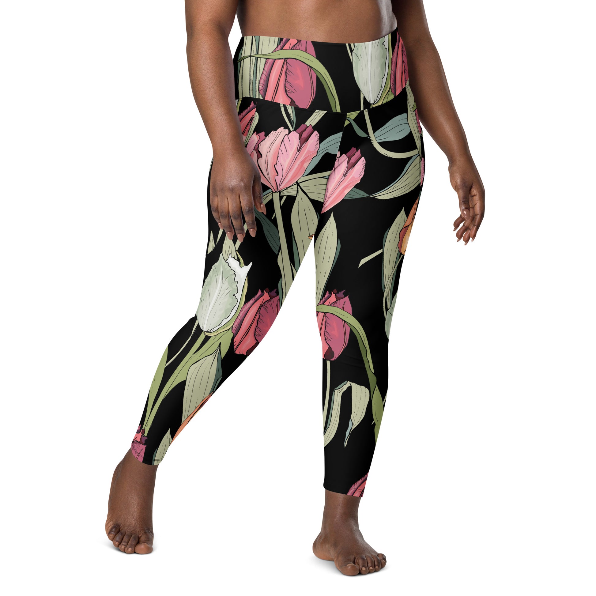 Tulips - Leggings with pockets, 2XS - 6XL Leggings With Pockets 2XS - 6XL (US)
